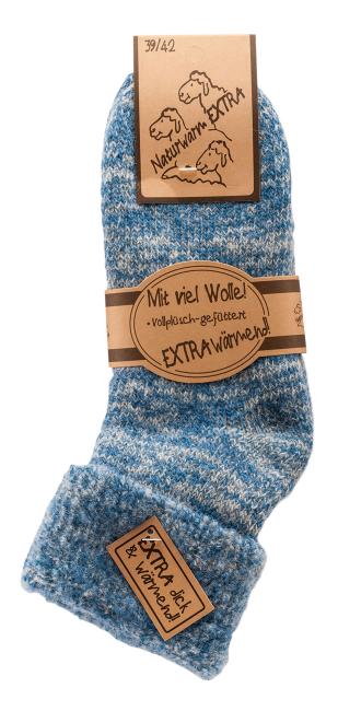 2 Paar TippTexx 24 THERMO-Wollsocken, extra warme und weiche Umschlagsocken